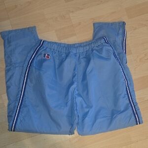 Vintage Russell Athletic Windbreaker Pants Made In Usa Caralina Blue Large